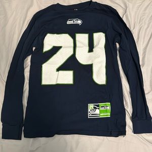 Seattle Seahawks Maeshawn Lynch long sleeve tee Size Small Mint condition